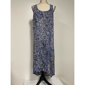 Sunday High-low Sleeveless Maxi Dress Blue & White Size L